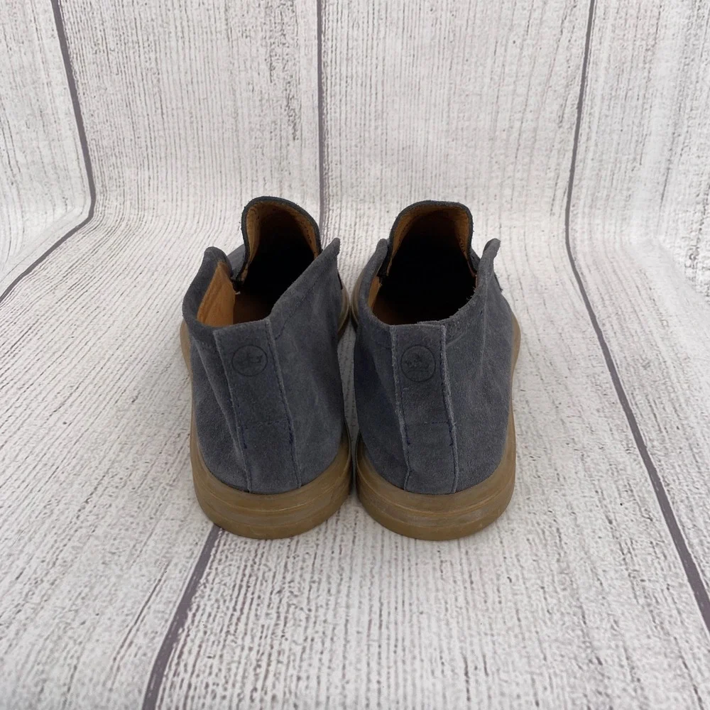 Peter Millar Chukka Excursionist Boot Mens 8.5 Blue Suede Gum Sole Slip On Shoes